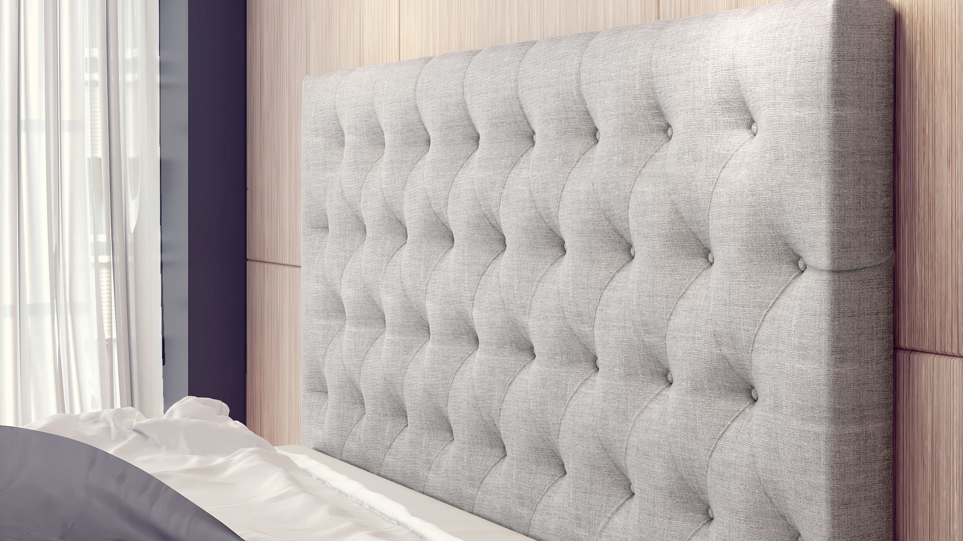 Modern loft bedroom design with upholstered bed 1 3D model 3D model_2