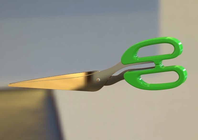 Scissor pair of scissors 3D print model_11