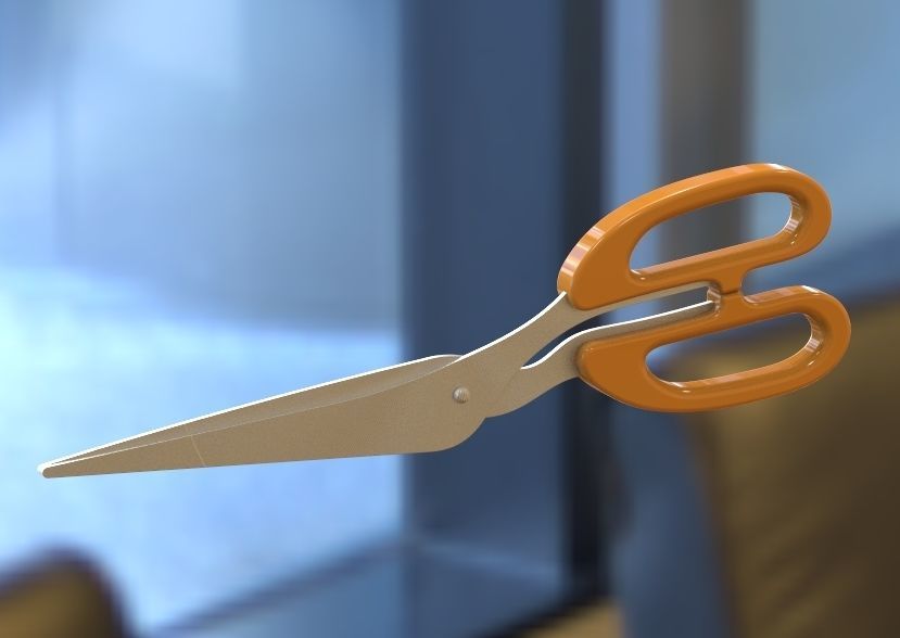Scissor pair of scissors 3D print model_6