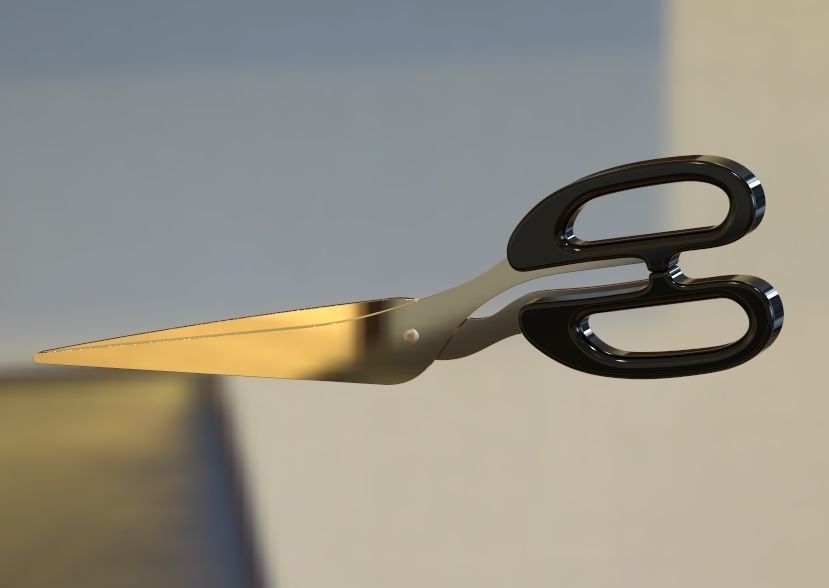 Scissor pair of scissors 3D print model_9