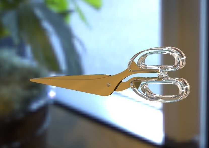 Scissor pair of scissors 3D print model_3