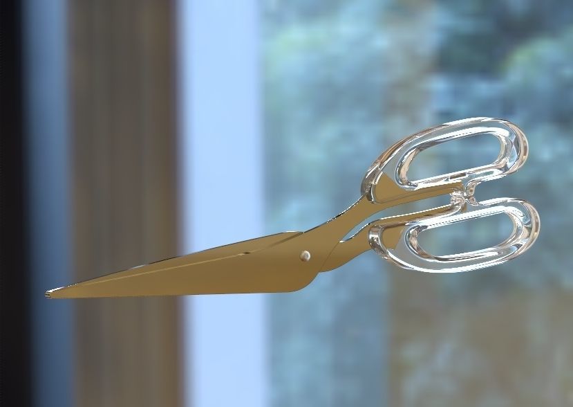 Scissor pair of scissors 3D print model_17