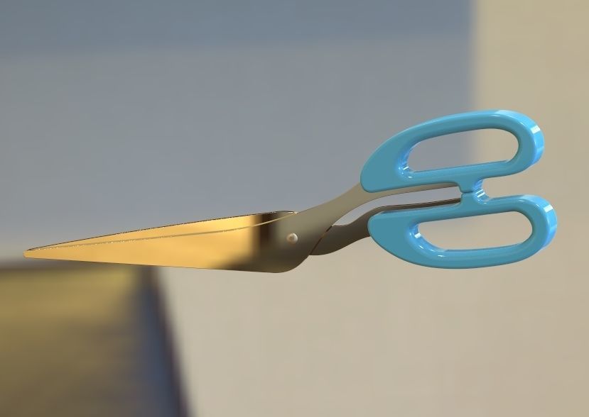 Scissor pair of scissors 3D print model_1