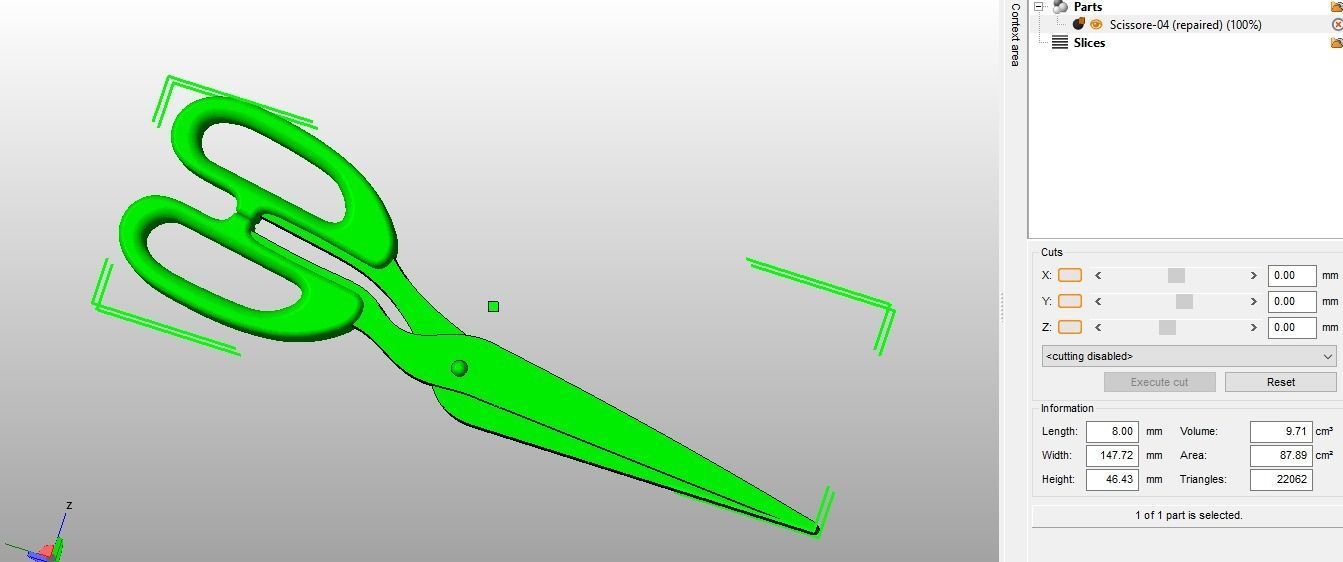 Scissor pair of scissors 3D print model_39