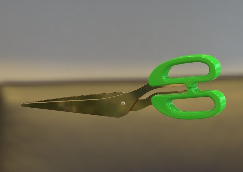 Scissor pair of scissors 3D print model_2
