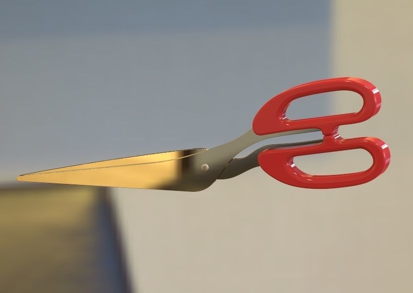 Scissor pair of scissors 3D print model_10
