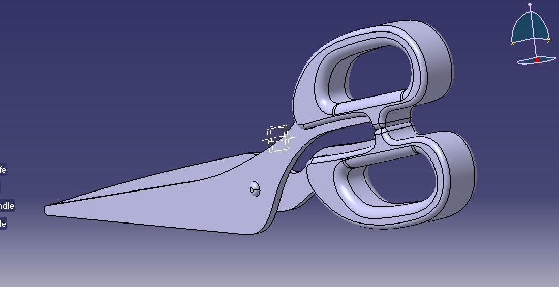 Scissor pair of scissors 3D print model_37