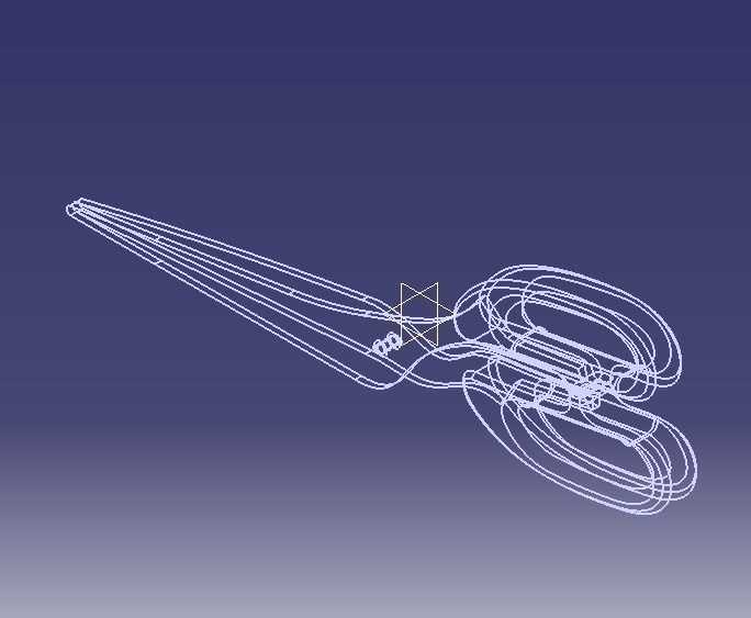 Scissor pair of scissors 3D print model_34