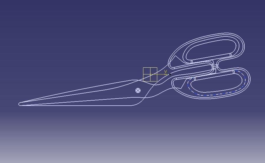 Scissor pair of scissors 3D print model_32