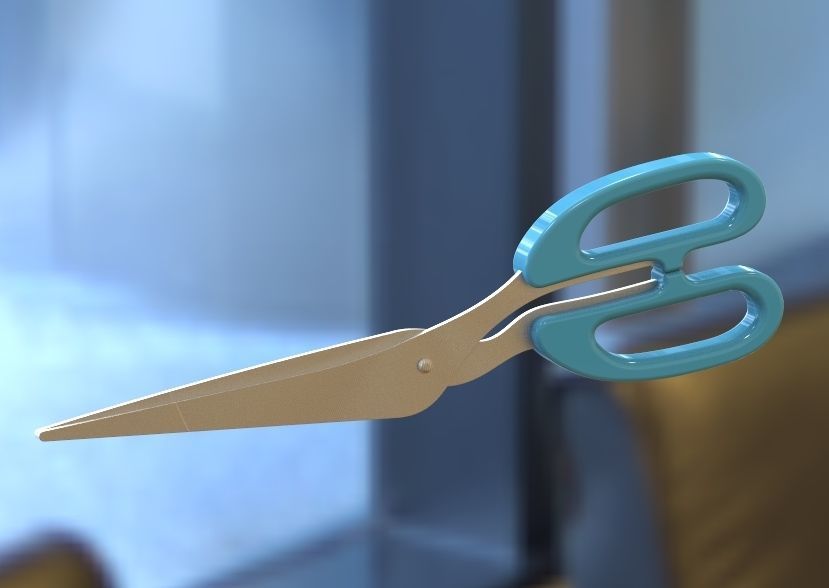 Scissor pair of scissors 3D print model_7