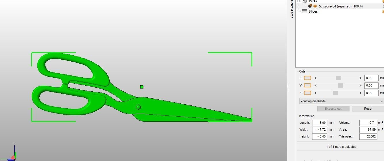 Scissor pair of scissors 3D print model_40