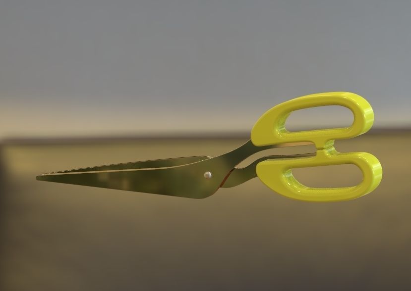Scissor pair of scissors 3D print model_12