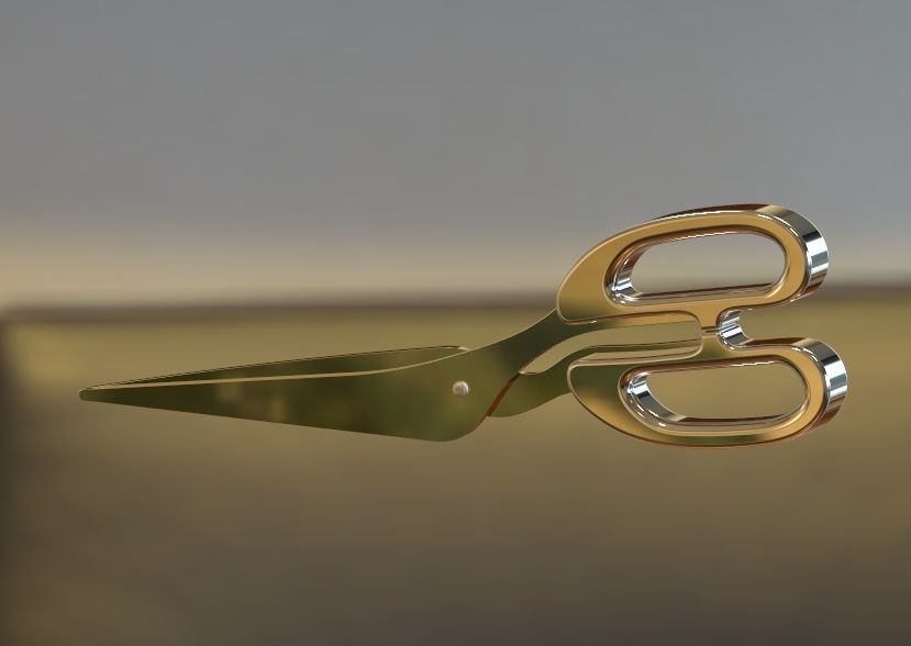Scissor pair of scissors 3D print model_13
