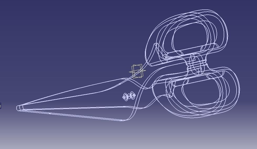 Scissor pair of scissors 3D print model_38