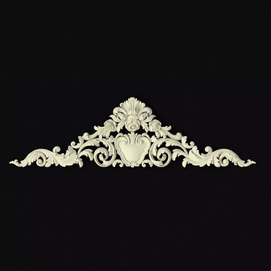 Central decor ornament for furniture 3D model