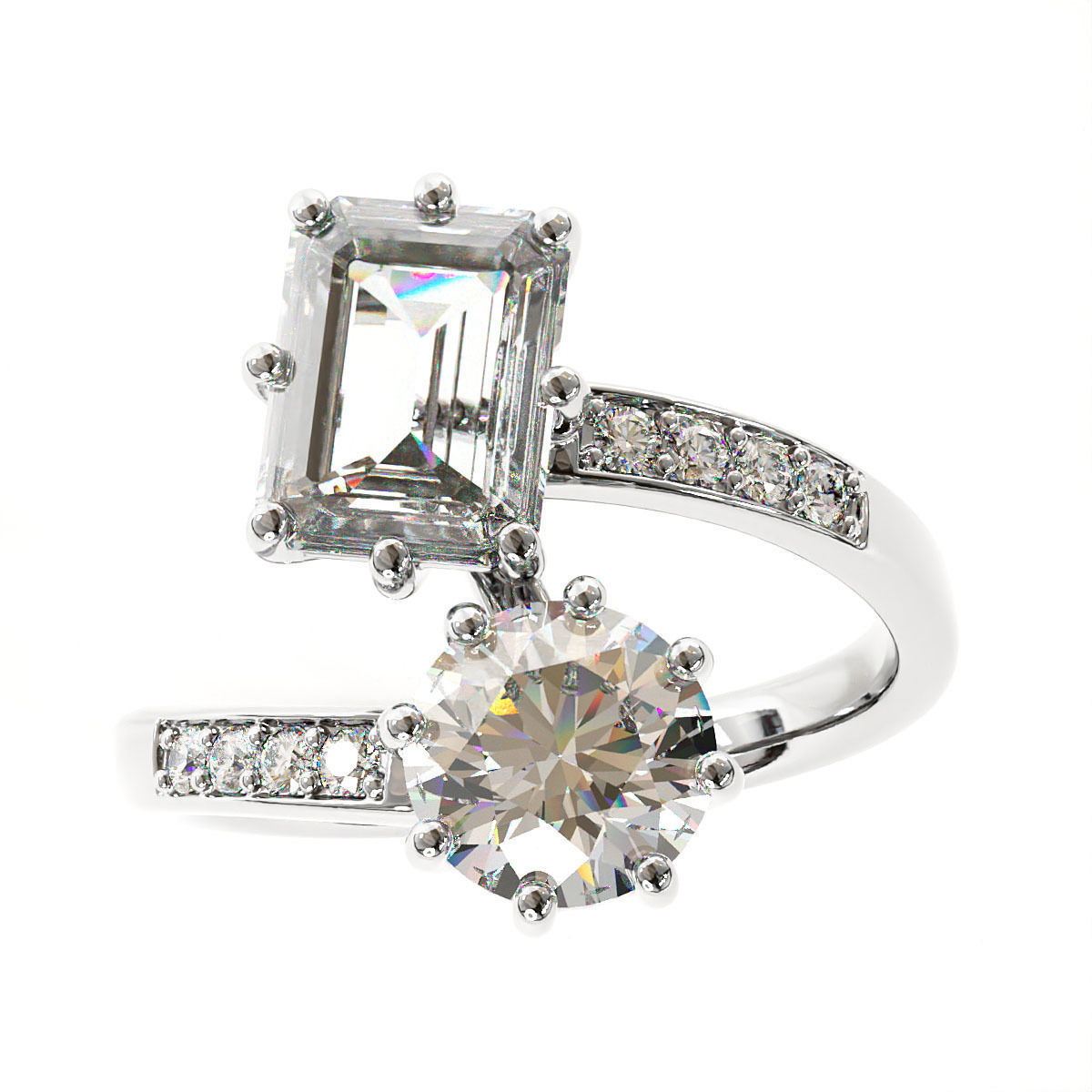 Engagement Fancy Ring 3D print model_7