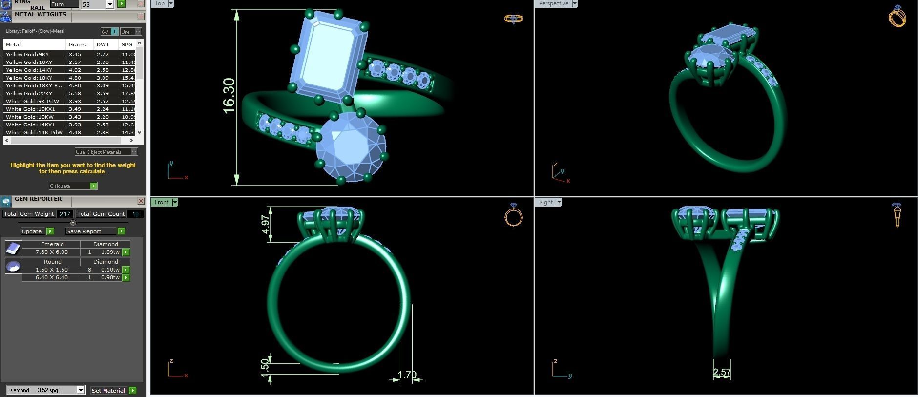 Engagement Fancy Ring 3D print model_3