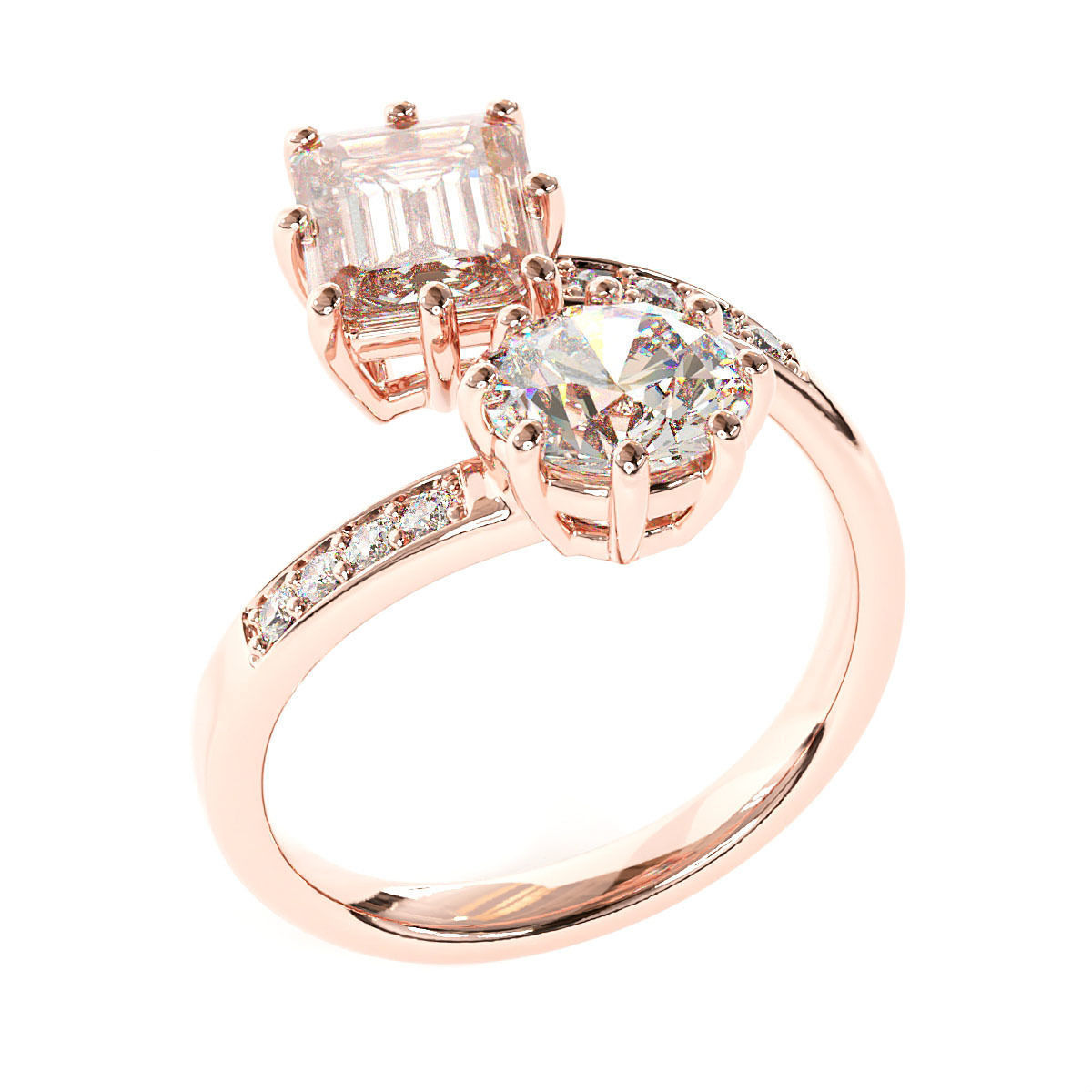 Engagement Fancy Ring 3D print model_6