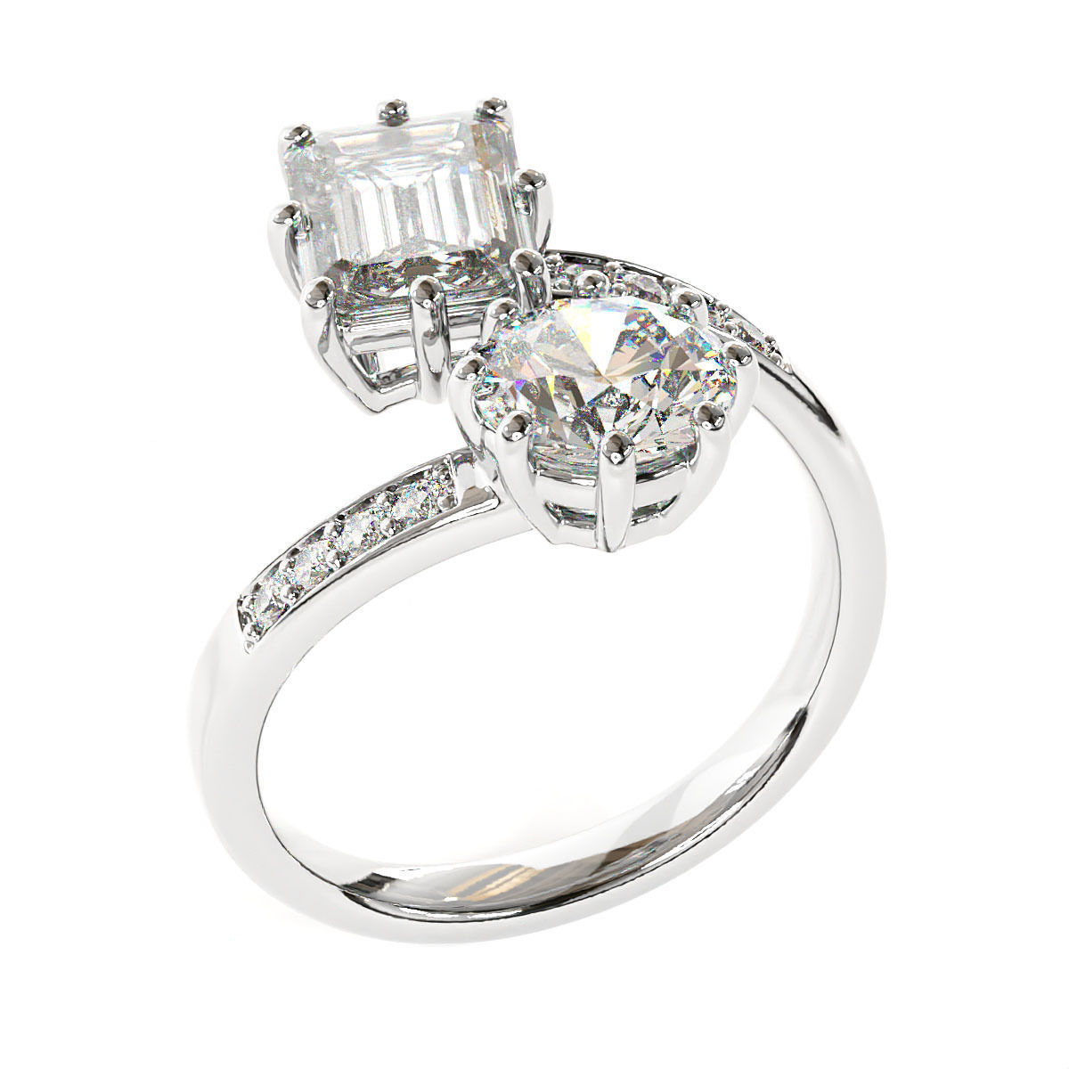 Engagement Fancy Ring 3D print model_9