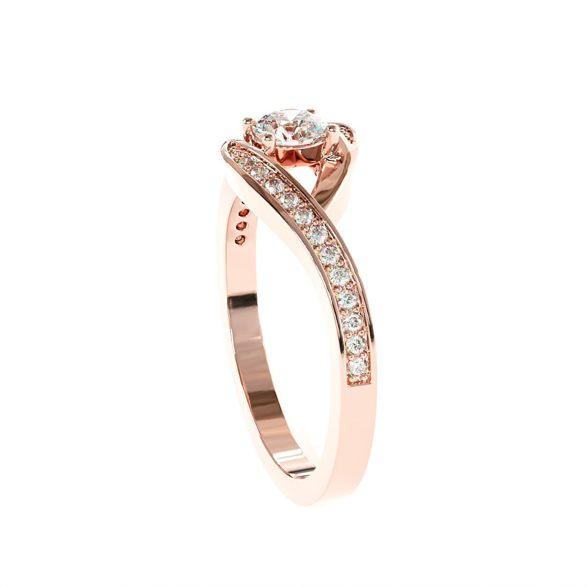 Engagement Ring 3D print model_5