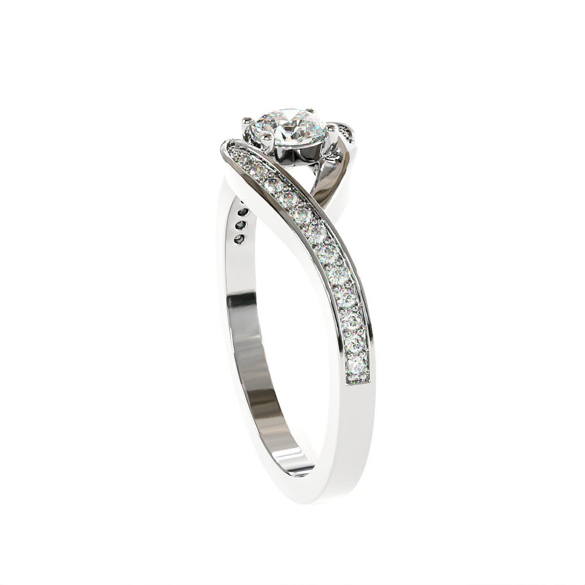 Engagement Ring 3D print model_1