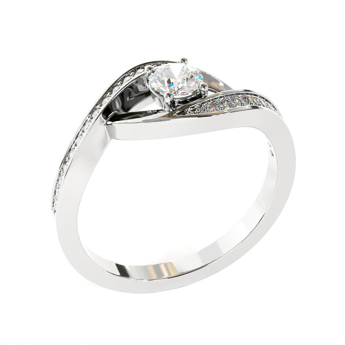 Engagement Ring 3D print model_2