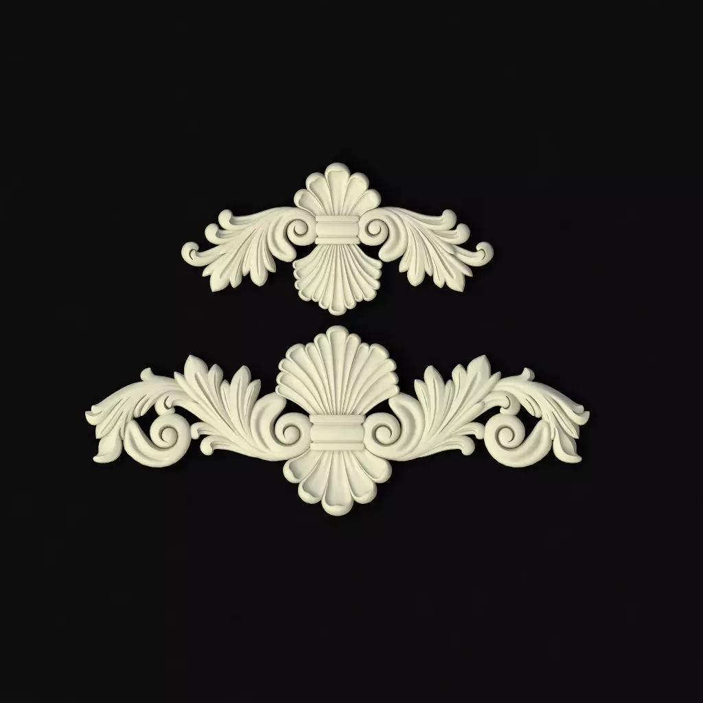 Central decor ornament for furniture 3D model