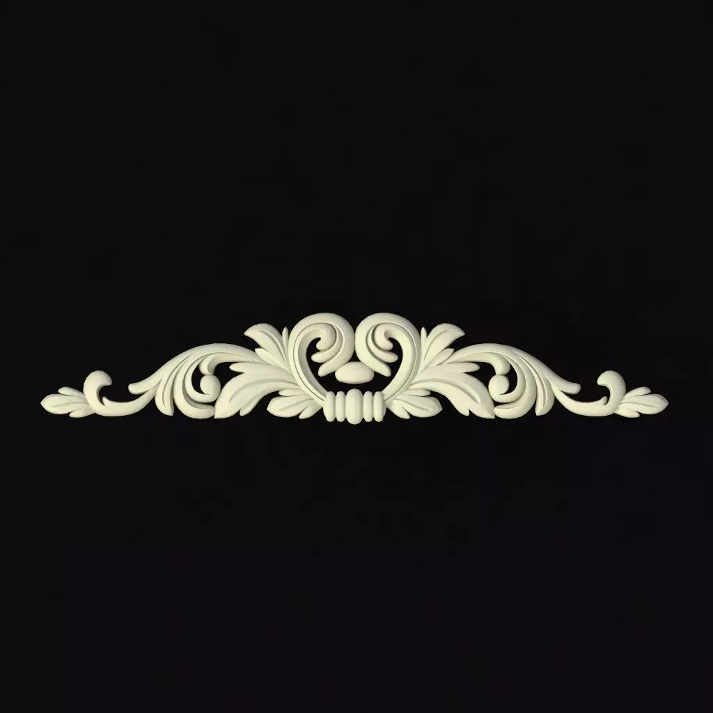 Central decor ornament for furniture 3D model_0