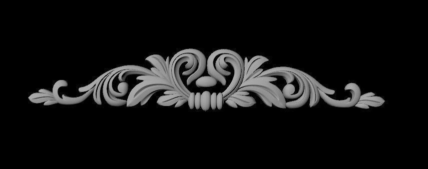 Central decor ornament for furniture 3D model_1