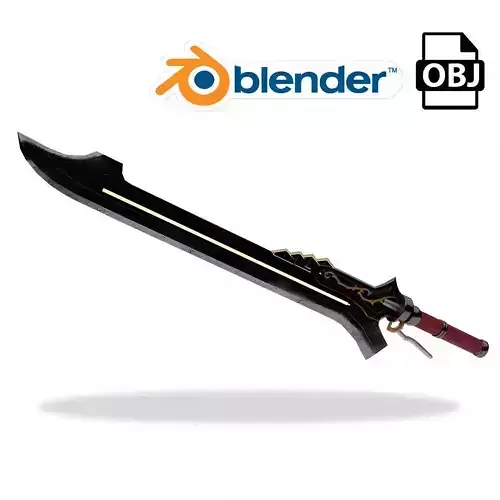 Sword oblivion Free low-poly 3D model