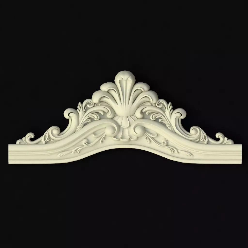 Central decor ornament for furniture 3D model_0