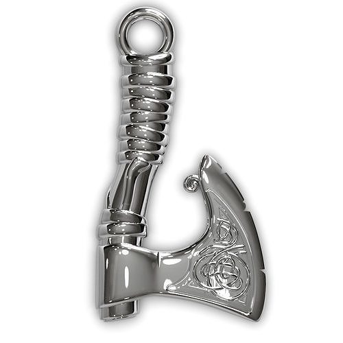 Pendant ax with celtic pattern 3D print model