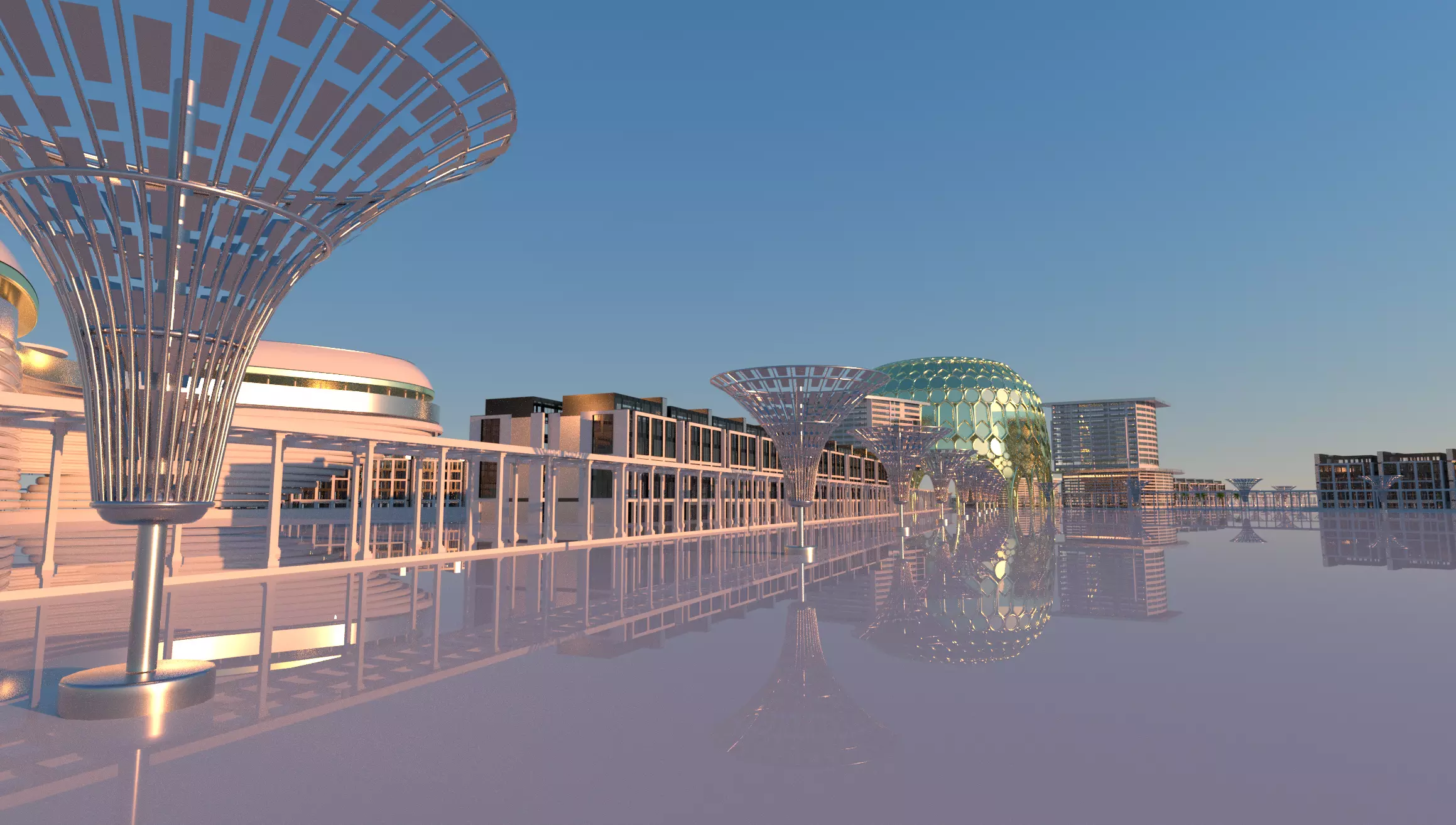 EXPO 2020 DUBAI  - side walk 3D model_0