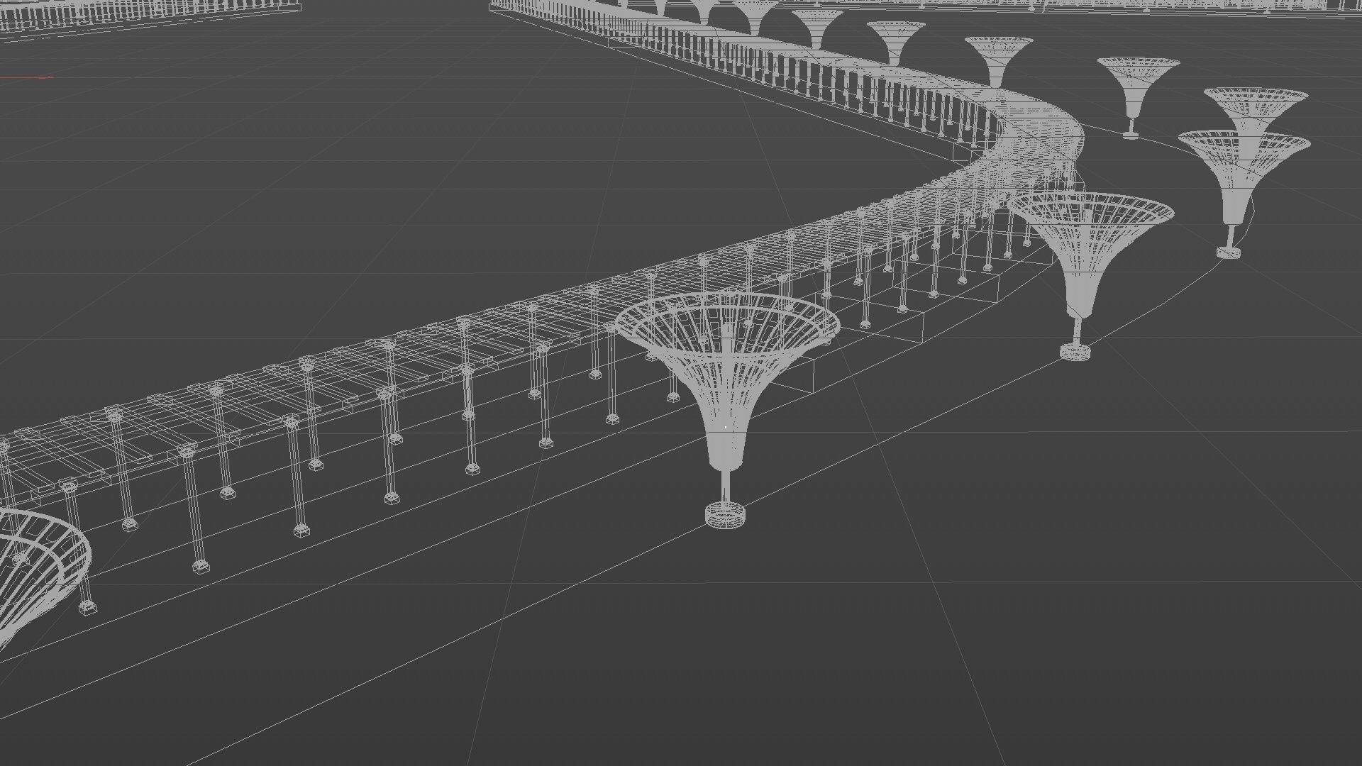 EXPO 2020 DUBAI  - side walk 3D model_1