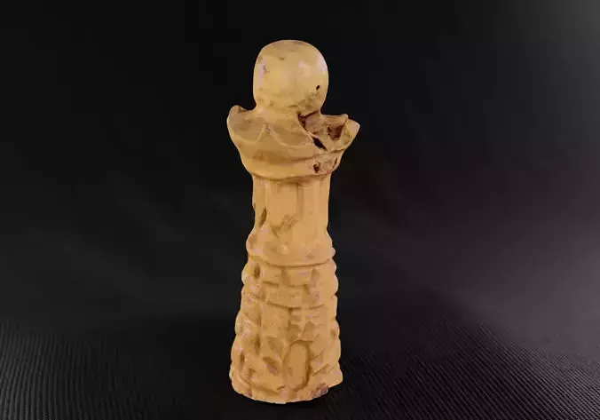 Wood Chess Pawn Handmade - Chessboard A - White Rook 02 -