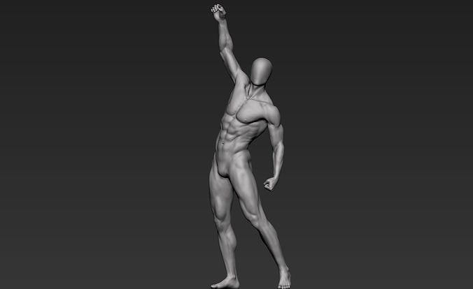 Male Full Body Sculpt Pose 15 3D model