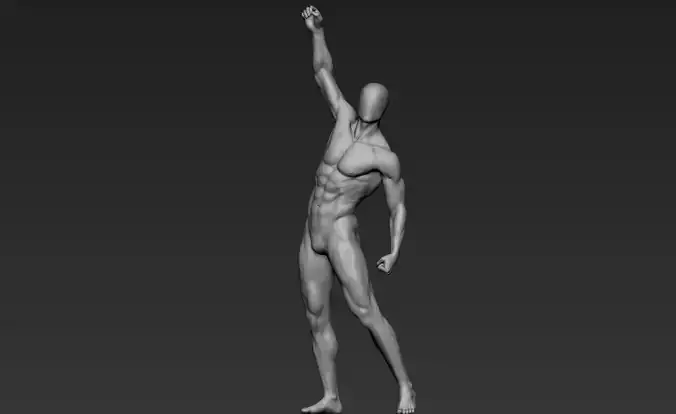 Male Full Body Sculpt Pose 15 3D model