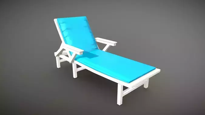 Sunbed lounge chair with cushion