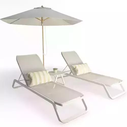 Metallic Sunbeds Marieta Set