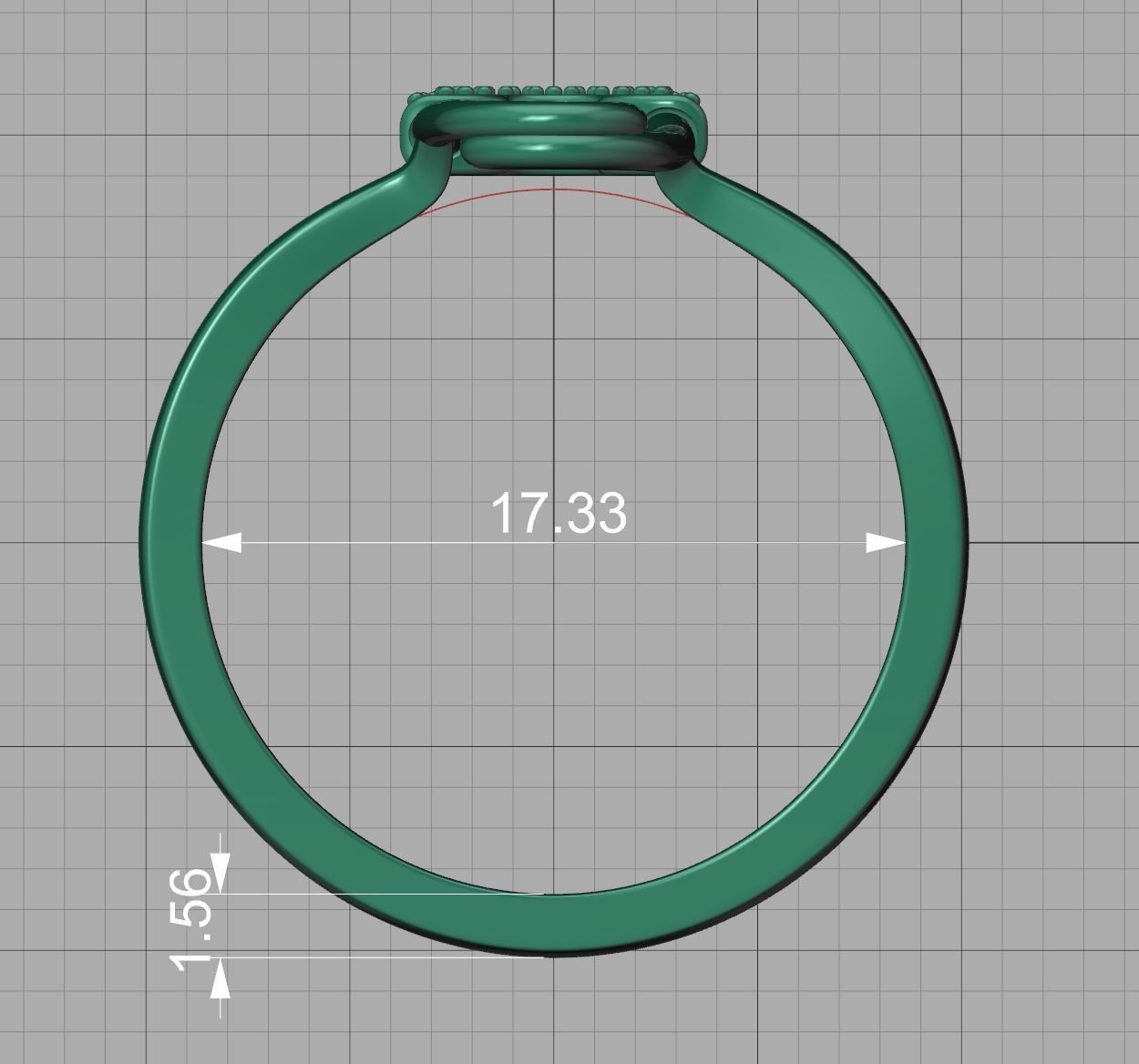 Safety Pin Diamond Ring Own design 3dmodel 3D print model_20