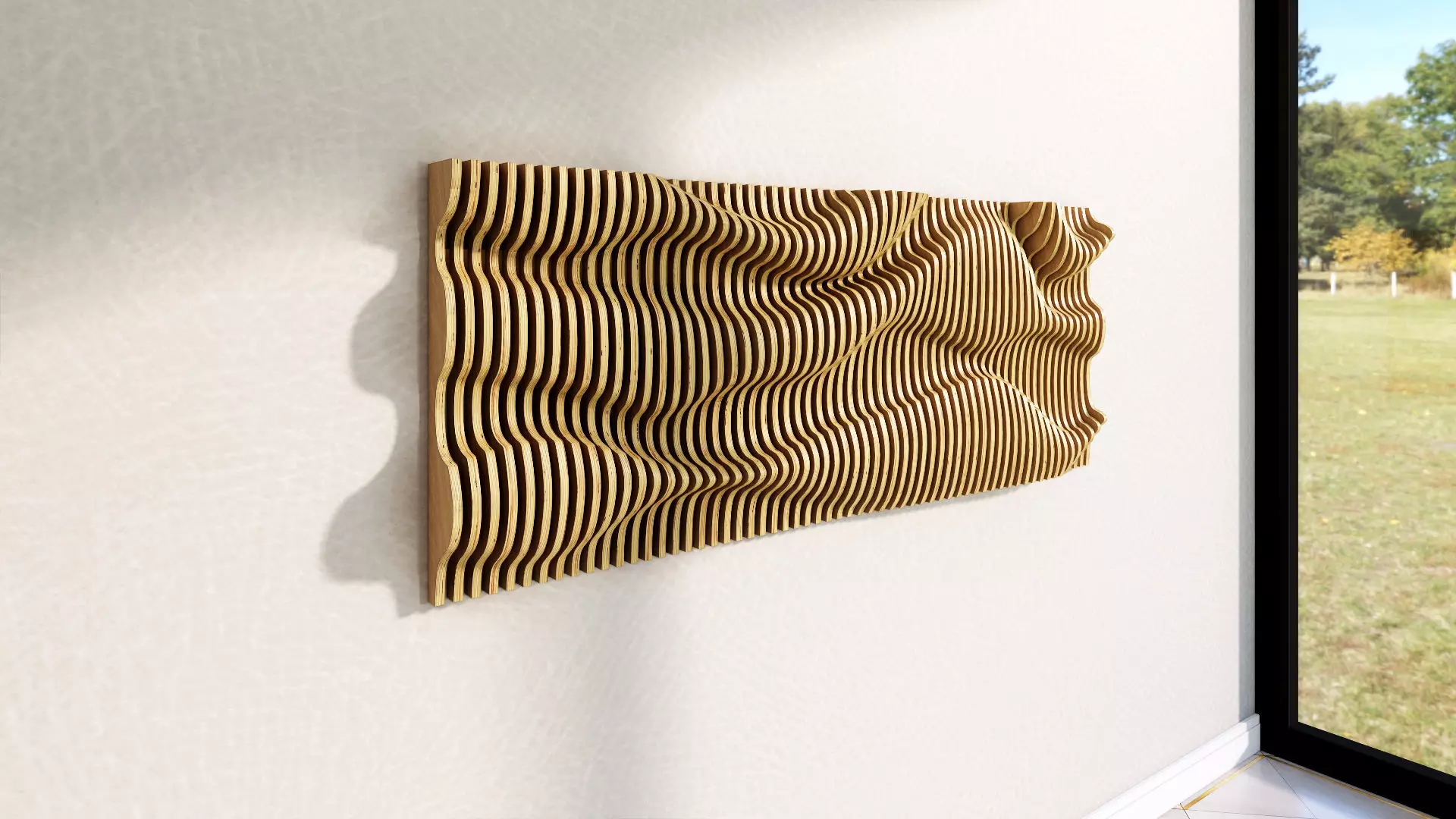 parametric wall panel  3D model_0