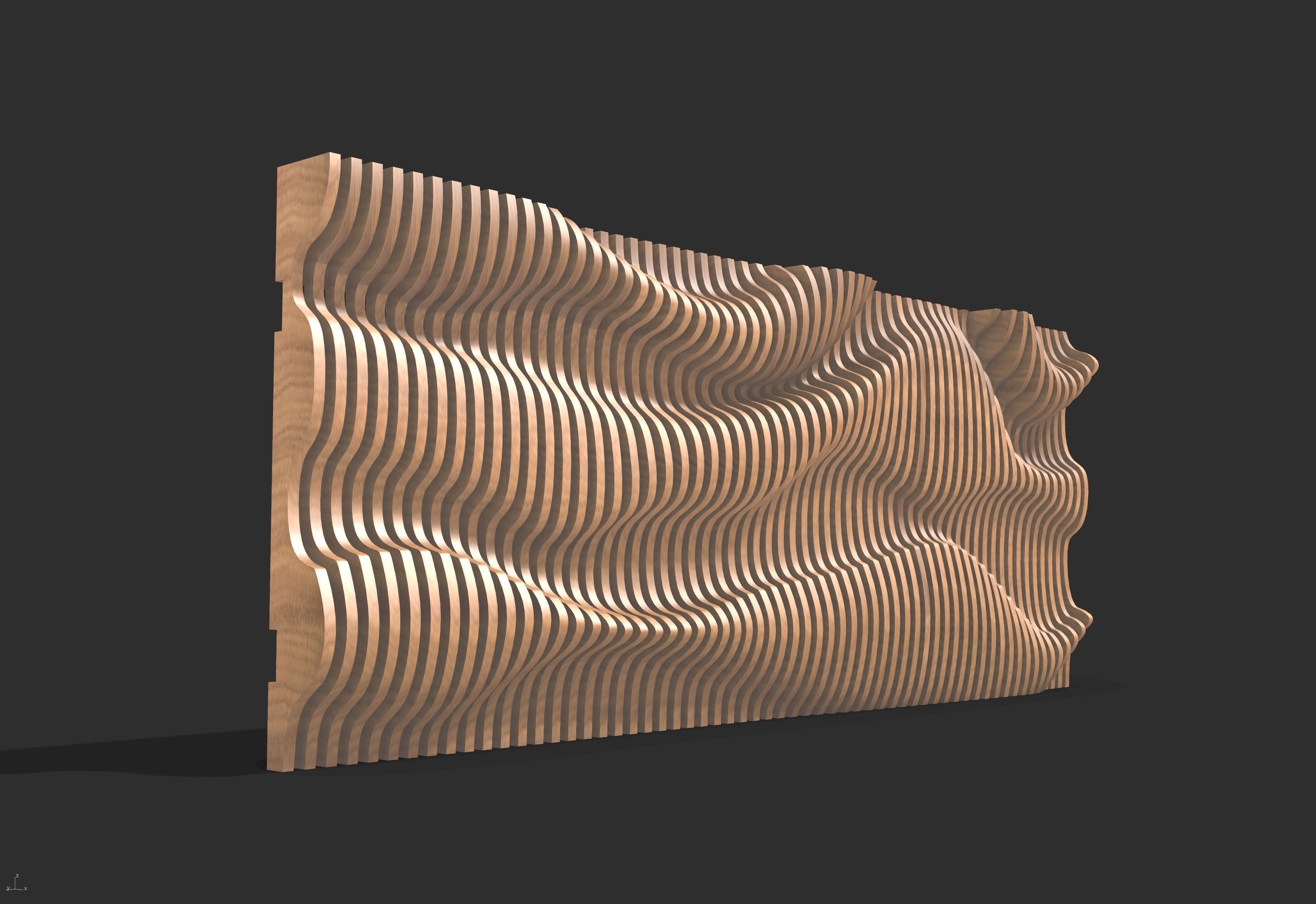 parametric wall panel  3D model_4