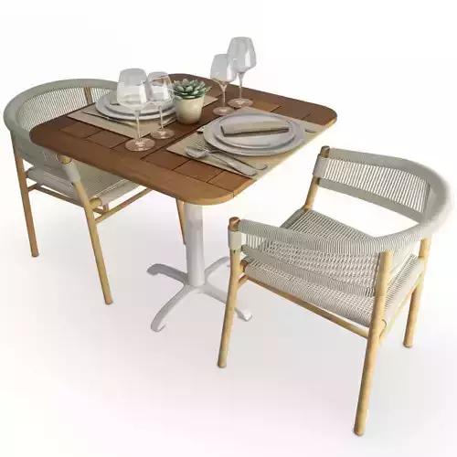 Table And Chair Kith Ethimo Set 3D model