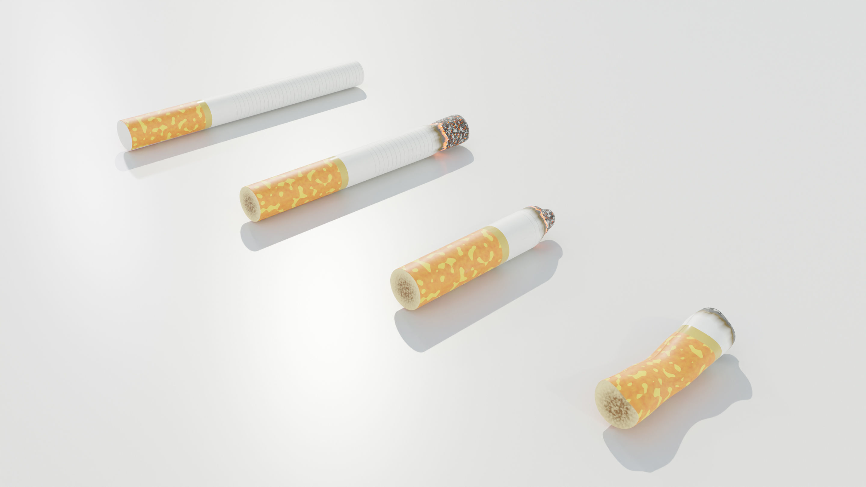Cigarettes Low-poly 3D model_5