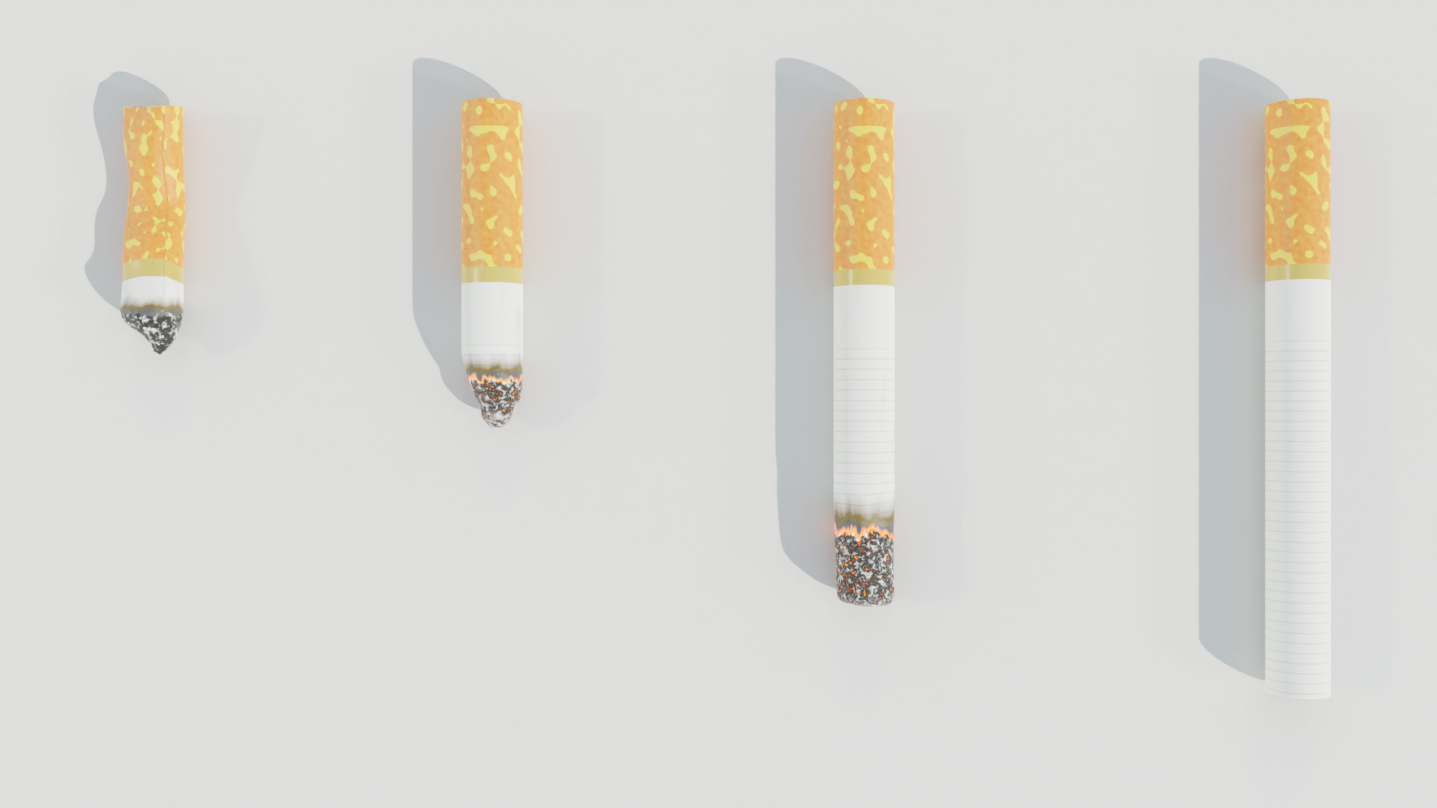 Cigarettes Low-poly 3D model_10