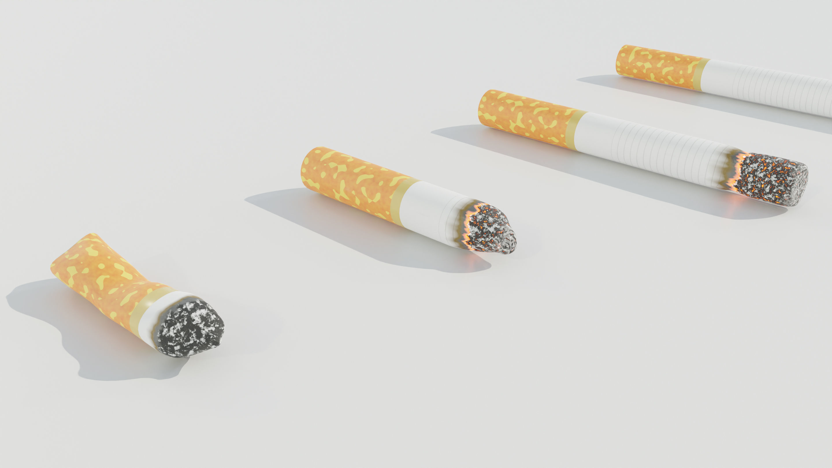 Cigarettes Low-poly 3D model_8