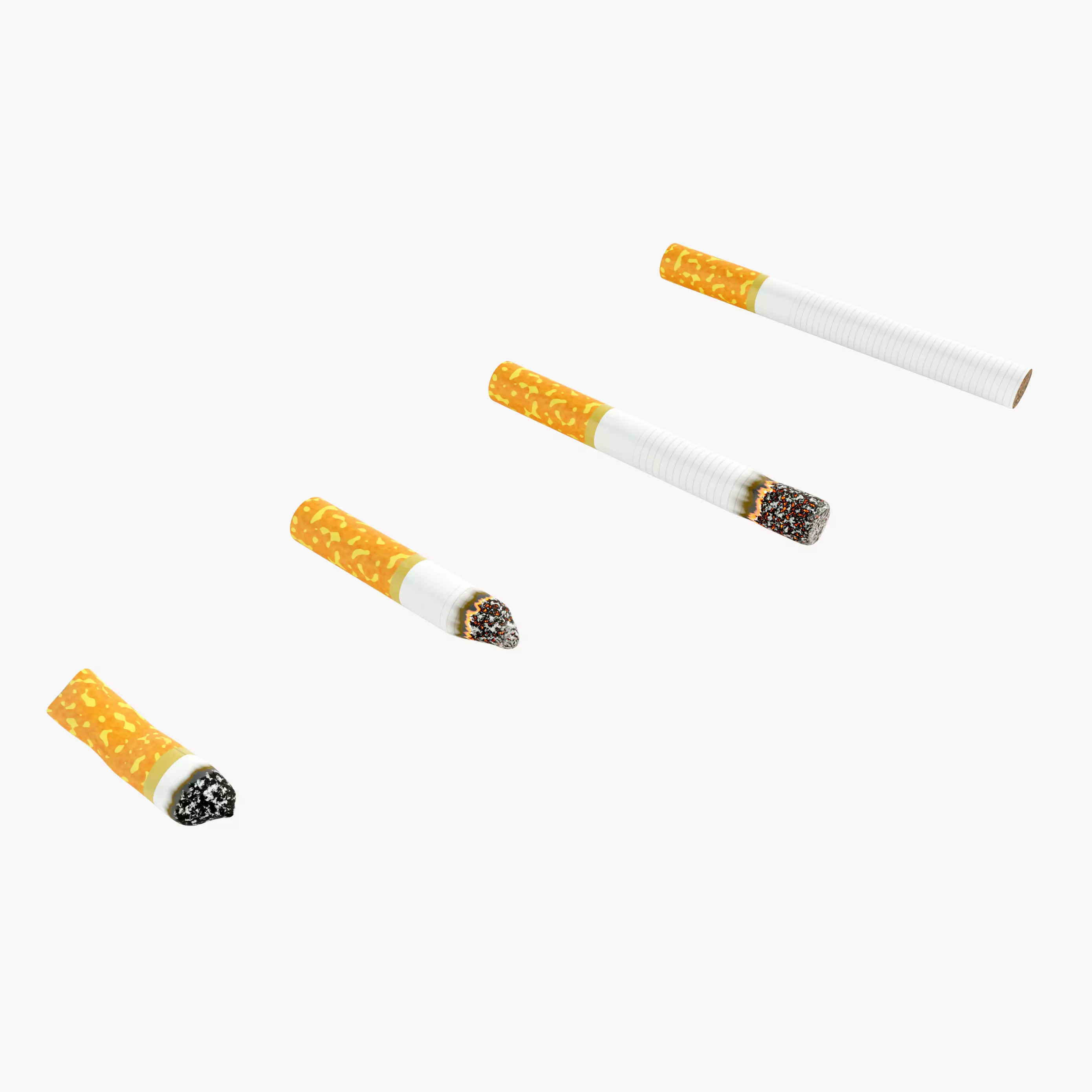 Cigarettes Low-poly 3D model_0