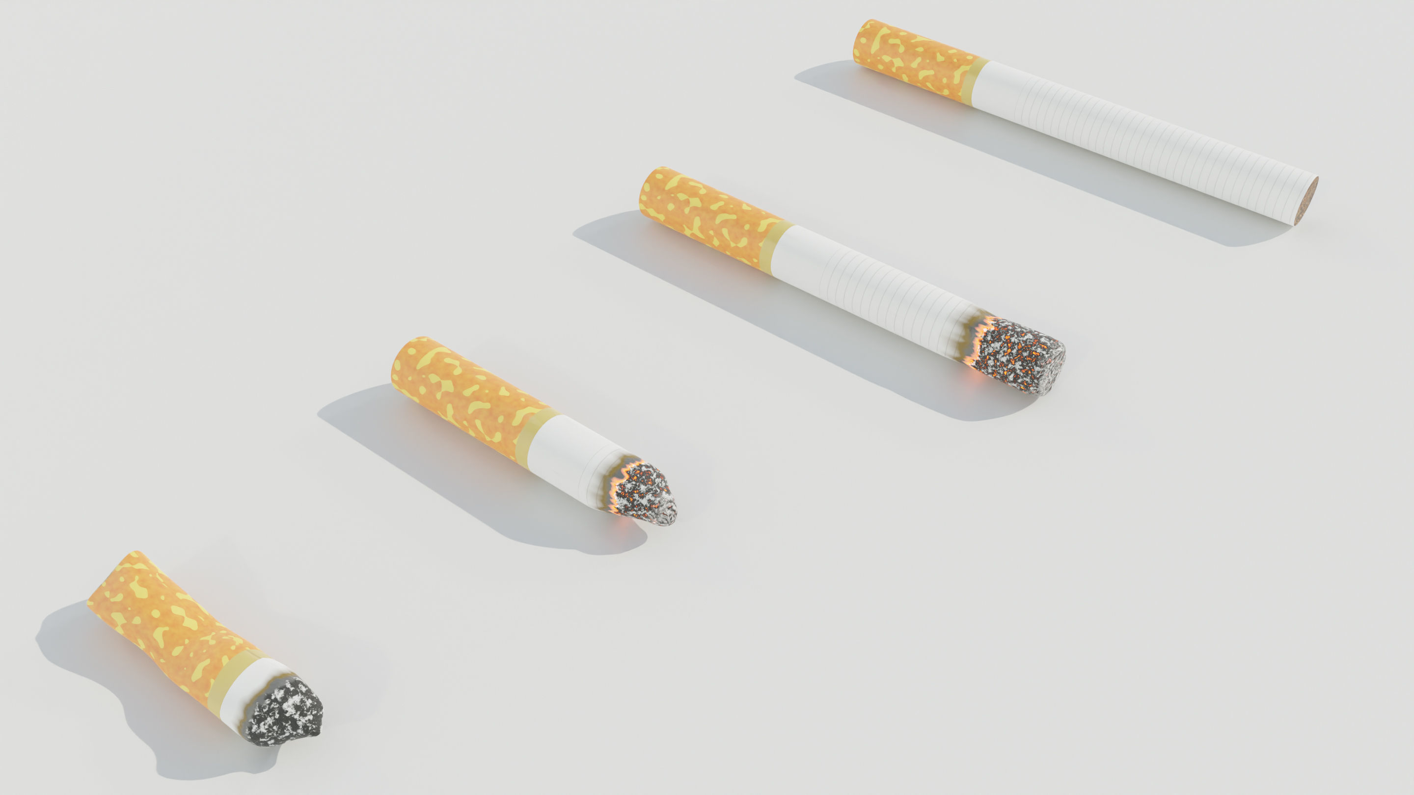 Cigarettes Low-poly 3D model_6