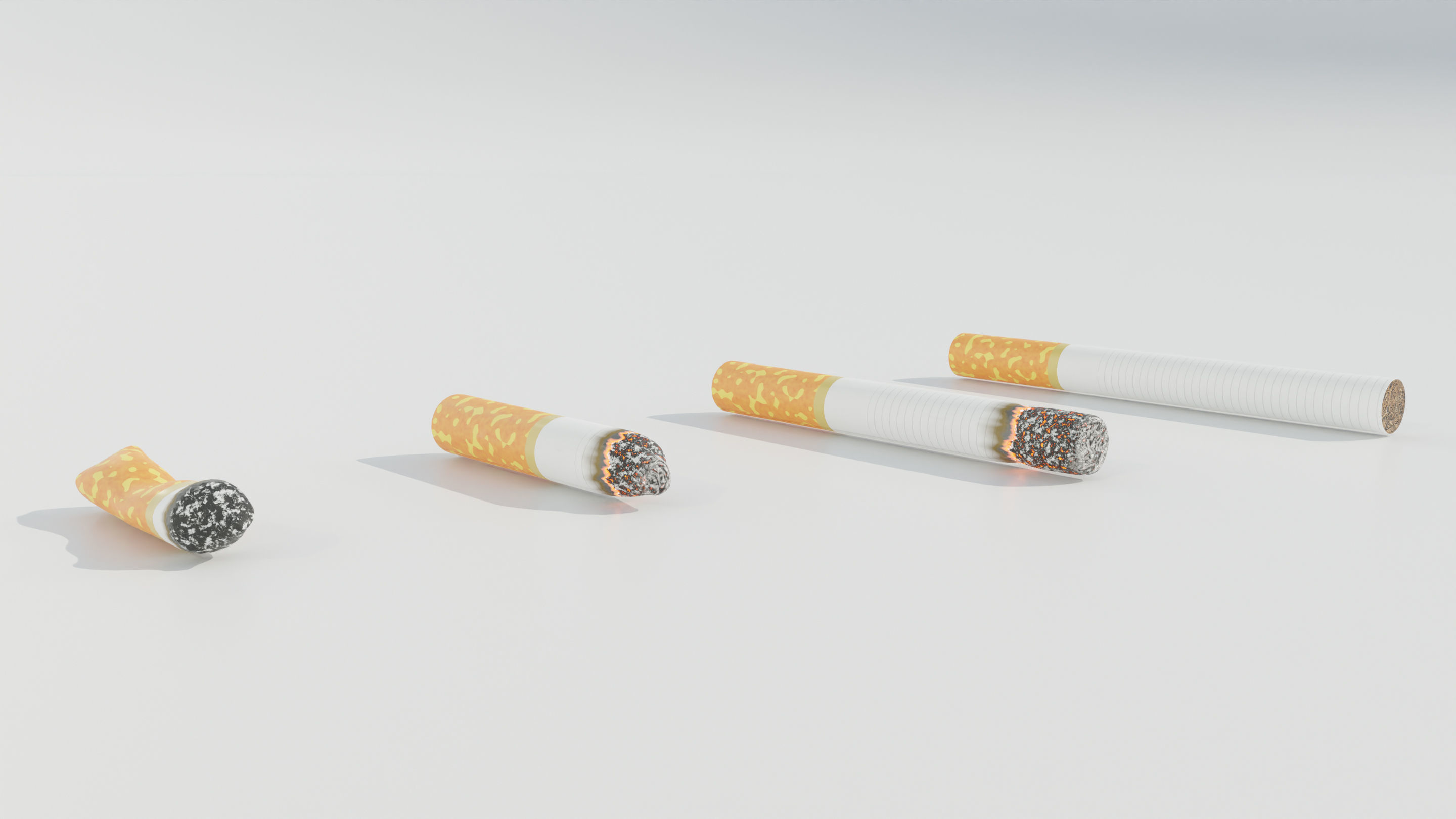 Cigarettes Low-poly 3D model_9