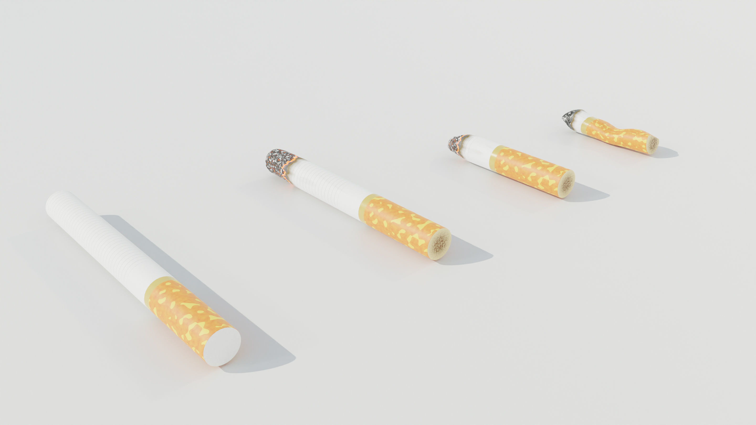 Cigarettes Low-poly 3D model_4